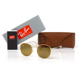Очки Ray-Ban круглые 3447-brown-g фото
