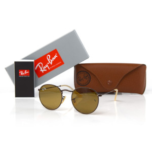 Очки Ray-Ban круглые 3447-brown-br фото